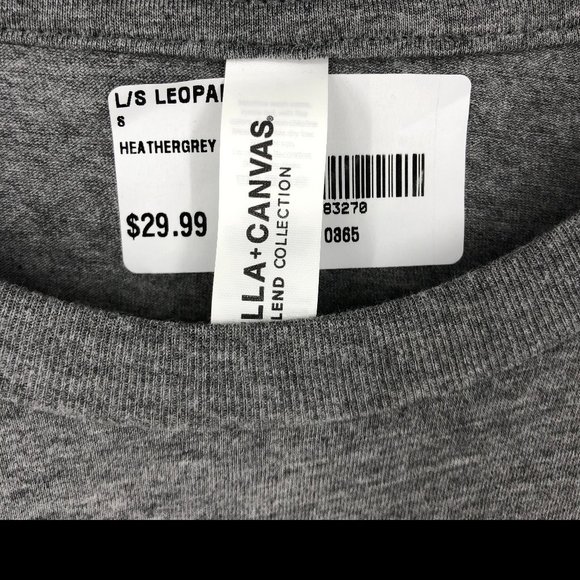 Leopard Lips Boutique Top Gray Small NEW Grey - Picture 5 of 5